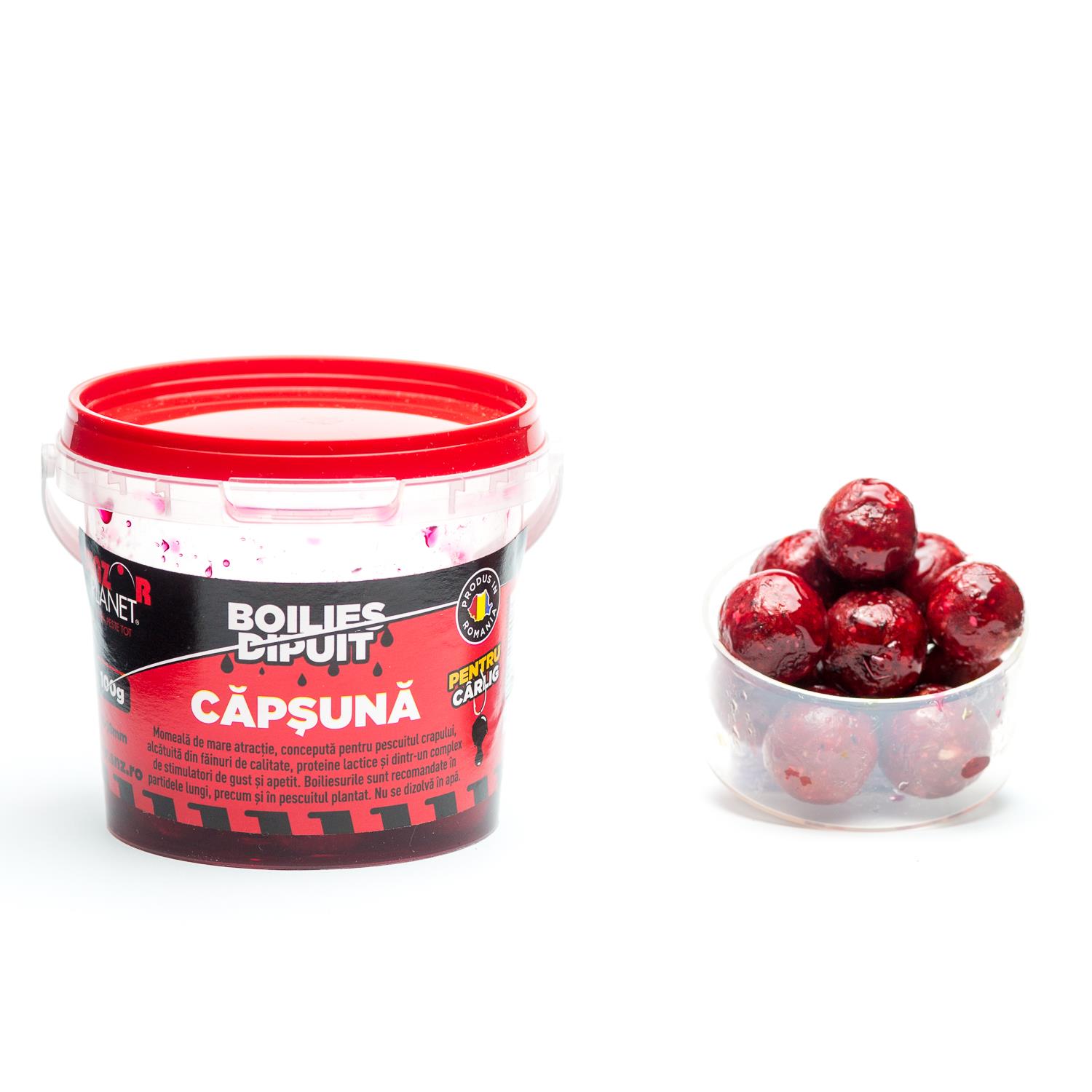 BOILIES DIPUIT PENTRU CARLIG 100g SENZOR PLANET 2017 - boilies-dipuit-capsuna.jpg